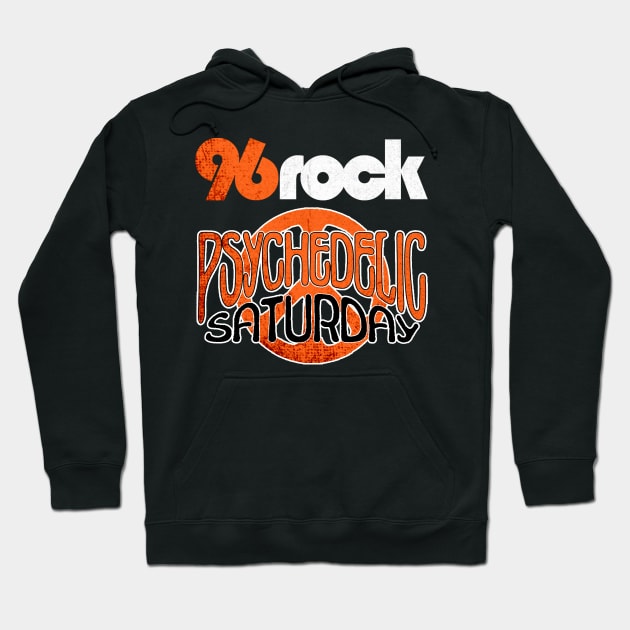 WKLS 96 Rock Atlanta - Psychedelic Saturday Hoodie by RetroZest